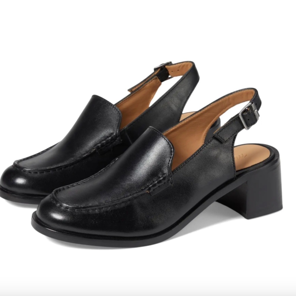 Brand New Madewell The Mervin Slingback Loafer - Black - Size 9